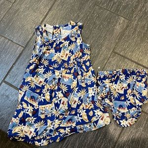 Vintage Mickey and Minnie Faux Wrap Dress